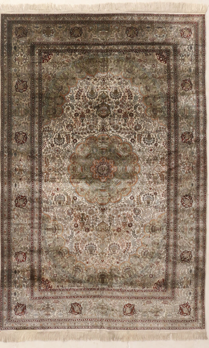 Persian Qum 75 Raj Pure Silk: 5X8 – LIBERTY RUGS
